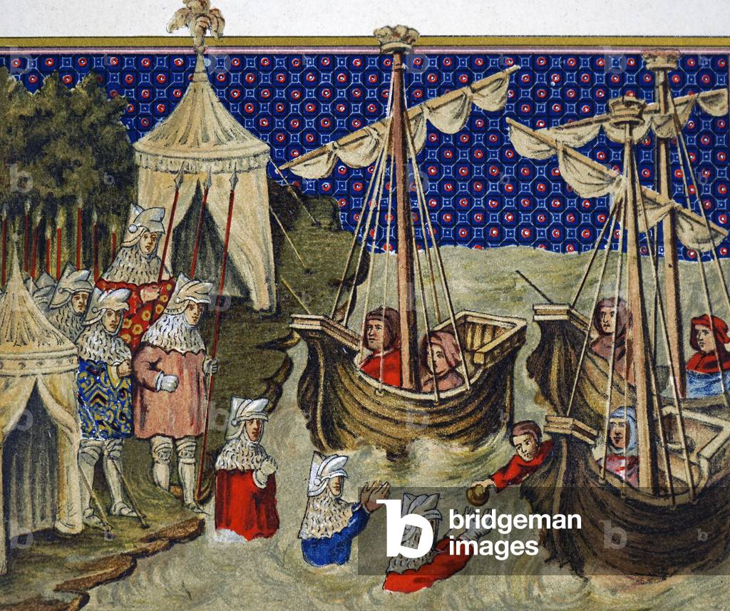 Scene della campagna di Riccardo II in Irlanda. Re Riccardo II d'Inghilterra (1367-1400) Re d'Inghilterra fino