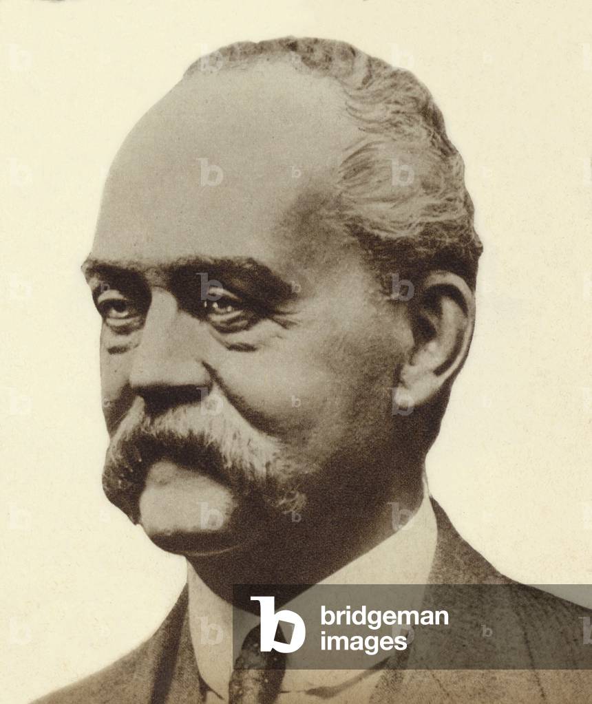 William Willett, Londoner Baumeister, der sich für die Einführung der British Summer Time (s/w Foto)