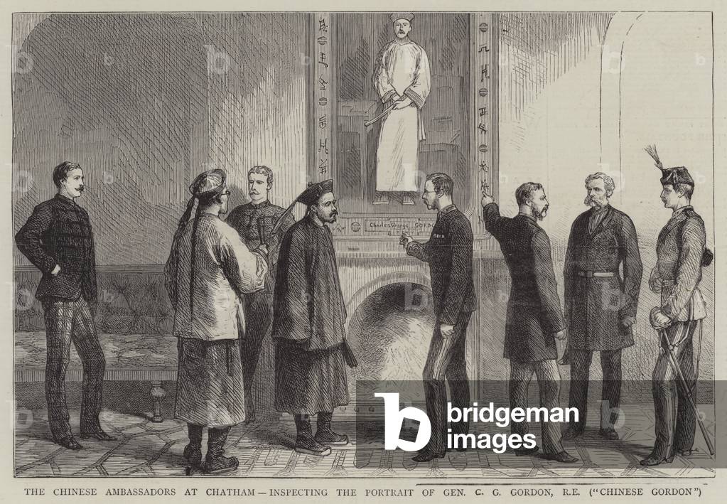 "Gli ambasciatori cinesi a Chatham" di English School, b/w
