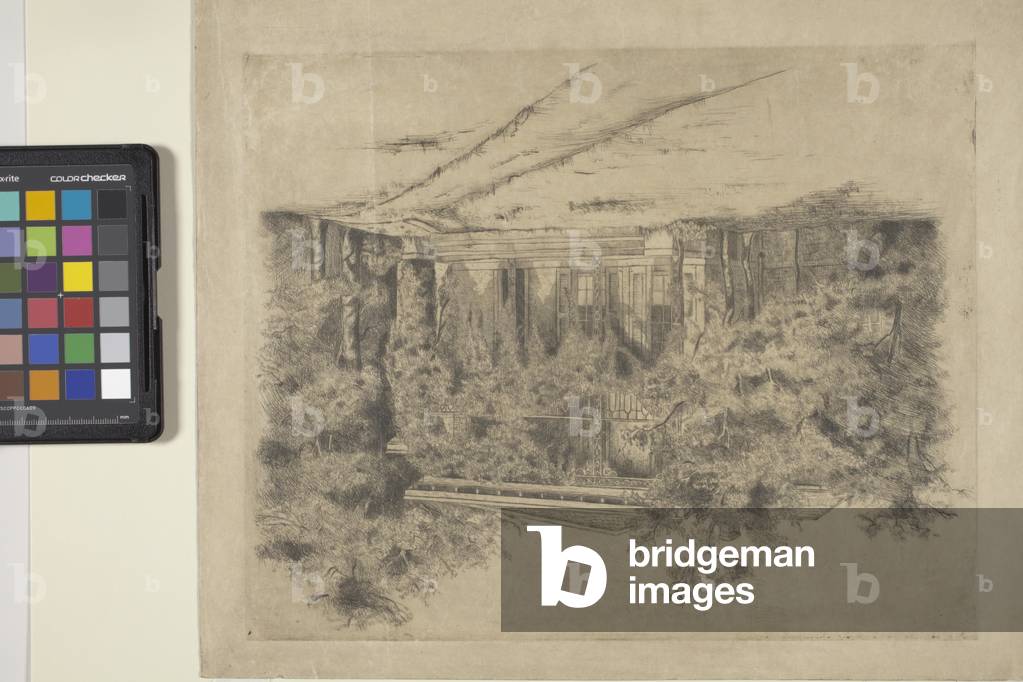 "The Tinker Homestead (Ätzen)" 1890 von American School