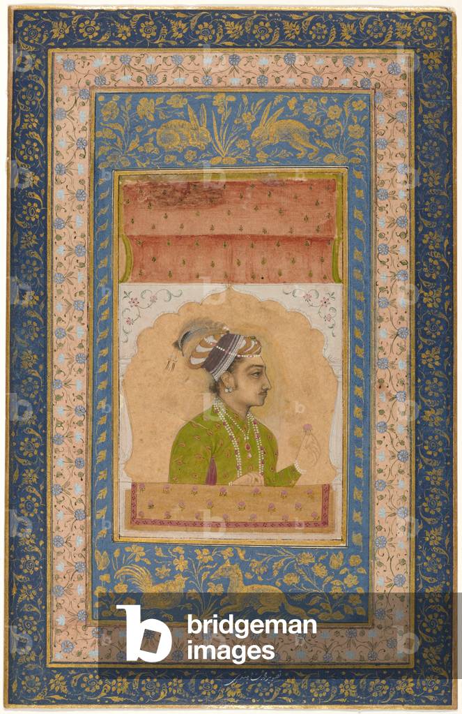 Miniatura Ritratto di Dara Shikoh, c. 1640 (gouache su carta montata su foglia album)