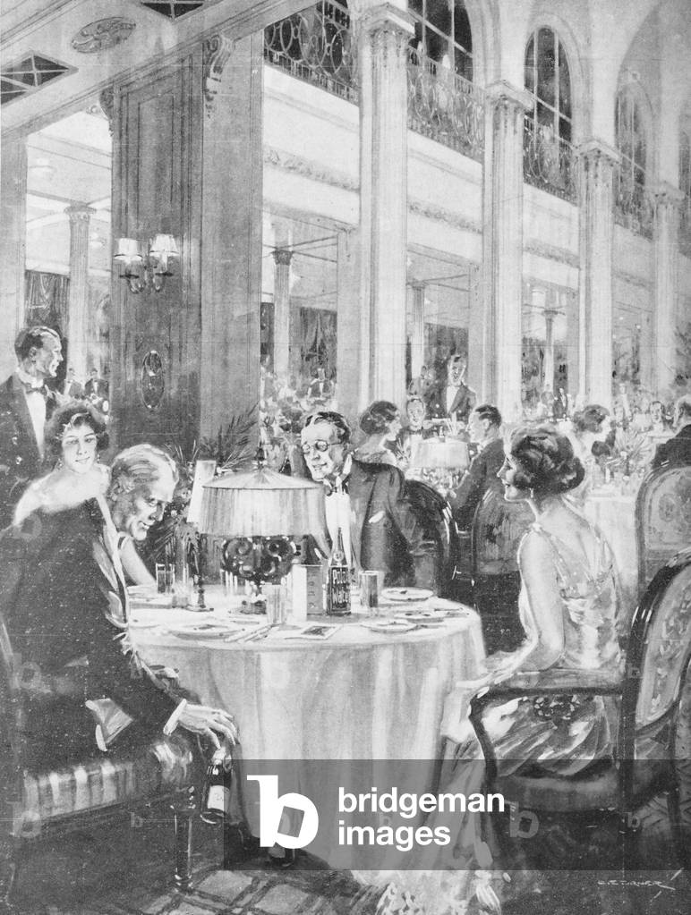 Geschichte der USA: Ein gutes Abendessen mit geheimem Wein an Bord des großen Liners Le Leviathan.