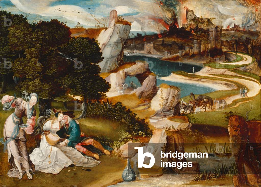 Lot and His Daughters, 1523 (oil on oak panel)