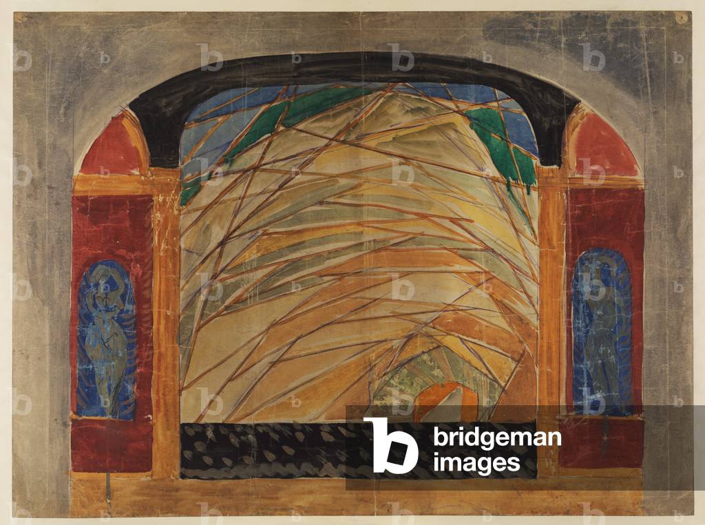 "Entwurf als Kulisse für Jacques Copeaus Produktion von 'Twelfth Night'" 1913 von Duncan Grant