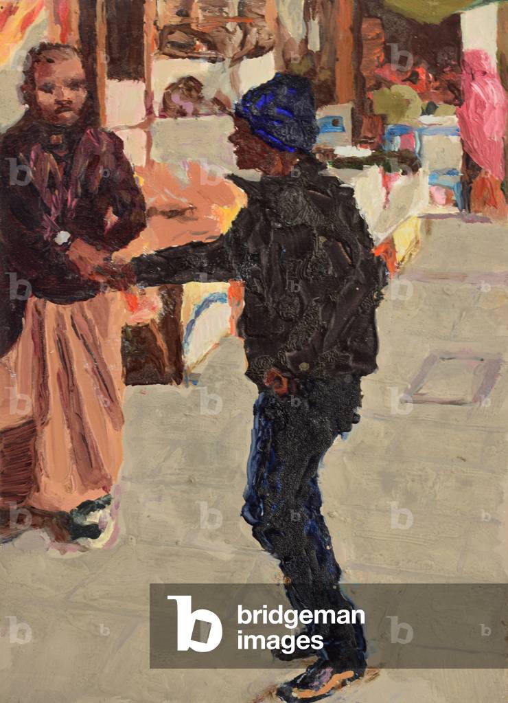 Stretta di mano, 2018 (olio su tavola)