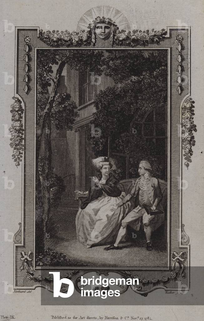 Scene from The Virtuous Orphan, by Mary Collyer (engraving)