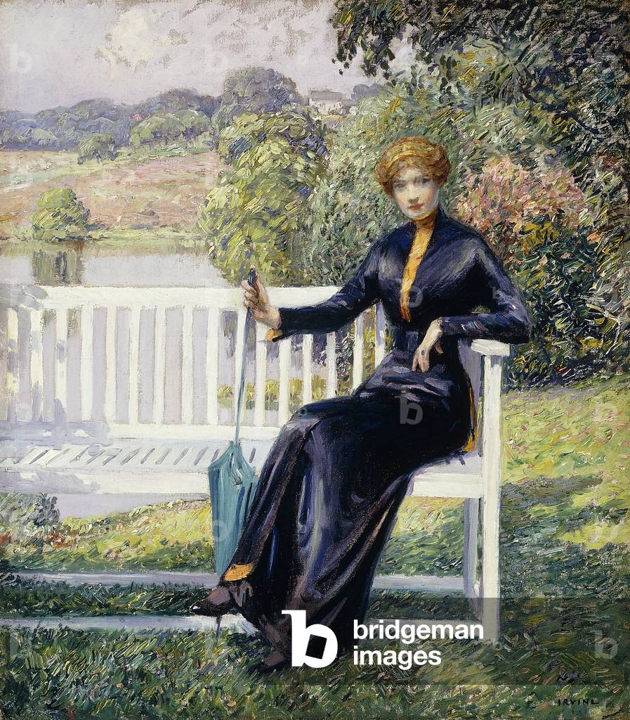 Bild von Gemälde "Lois im Garten" von Wilson Henry Irvine