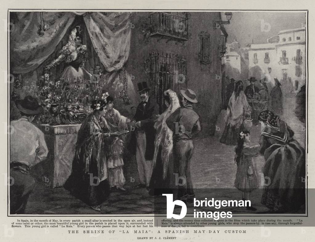 Il Santuario di «La Maia», un costume spagnolo di maggio (lito)