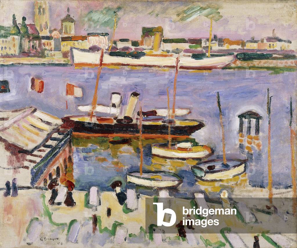 Immagine di Dipinto "La barca bianca; Le Bateau Blanc", 1906 di Georges Braque