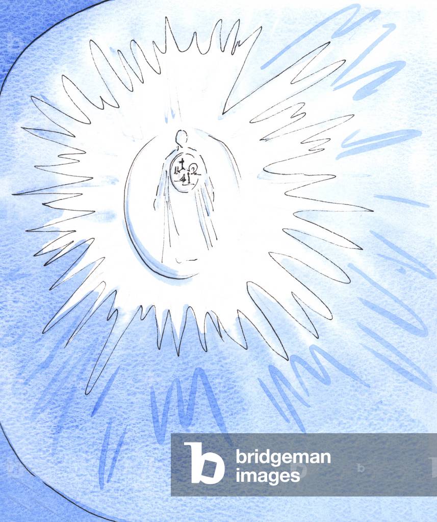 Image de Dessin représentant En me tournant vers le Christ ressuscité qui est avec le Père céleste 2002 par El