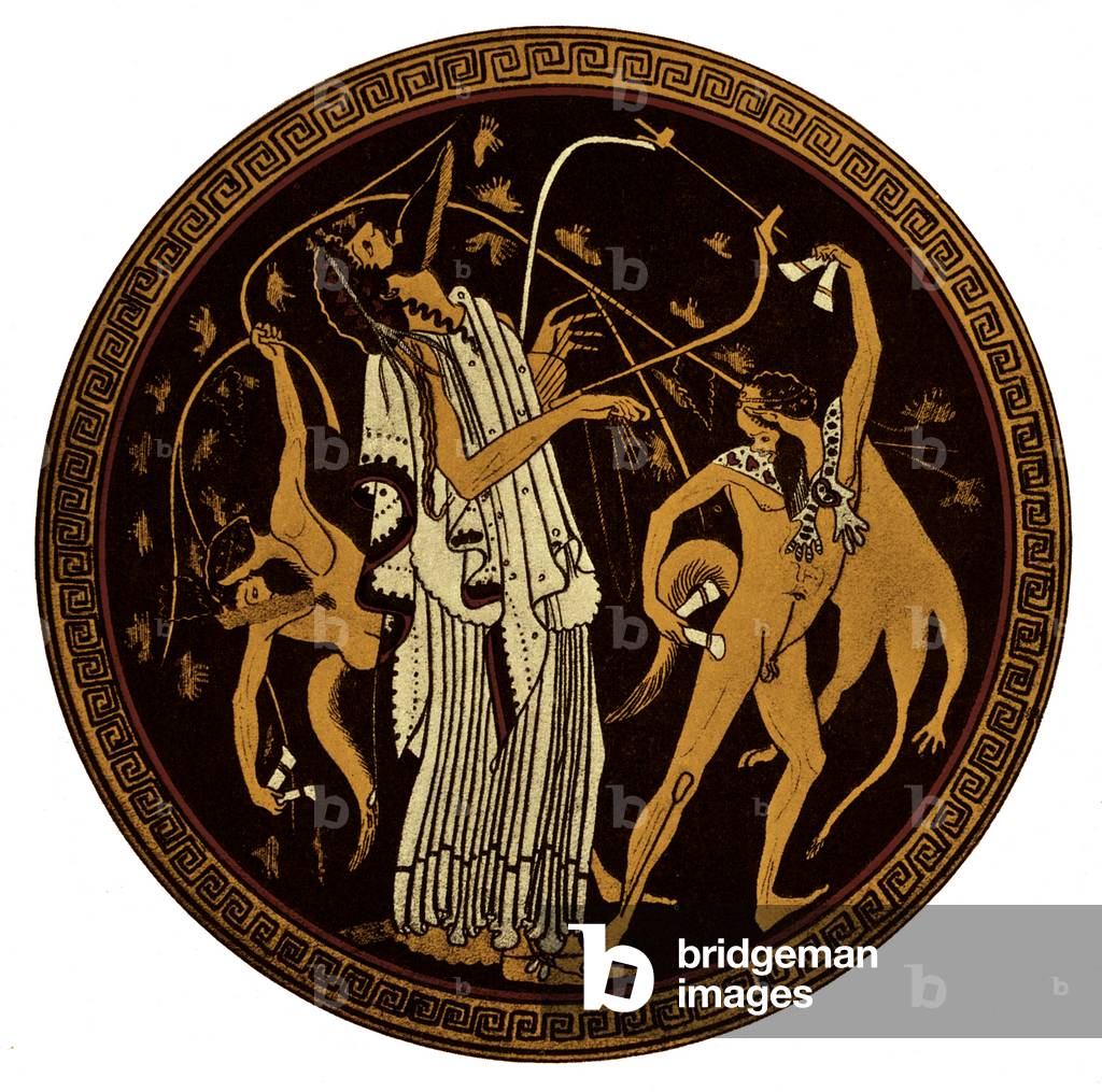 Bild von Zeichnung "Dionysos singt mit einer Leier" 1801 von Unknown Artist