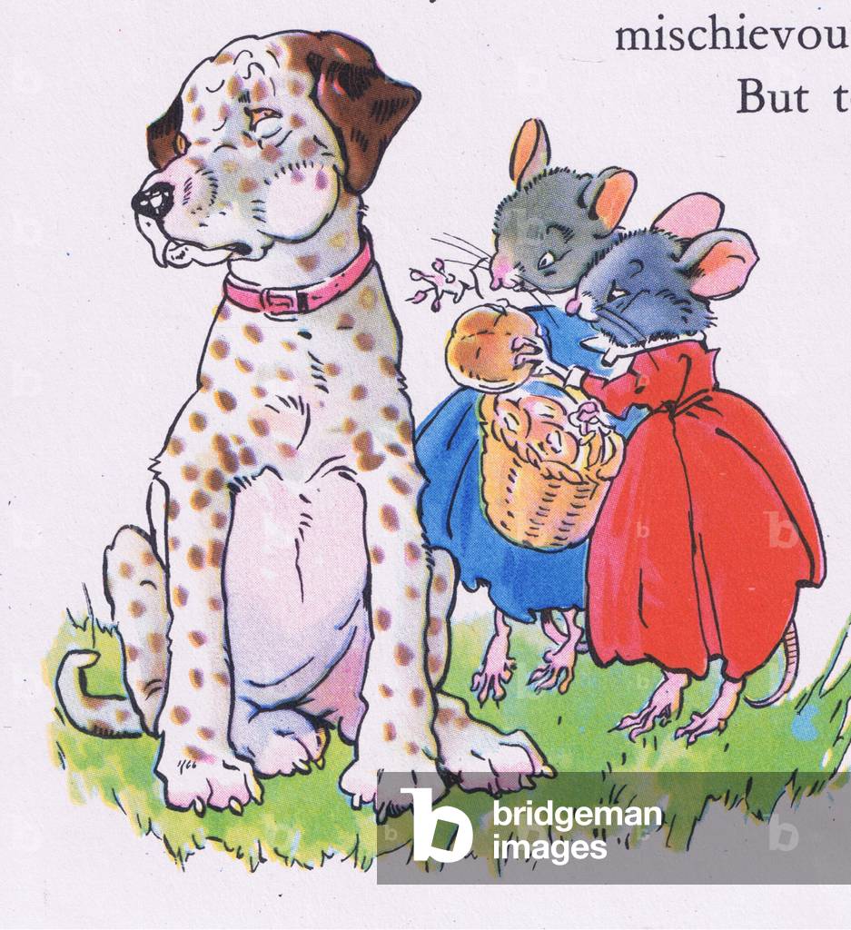 Poor Button has lost his bark (colour litho) by A. E. Kennedy