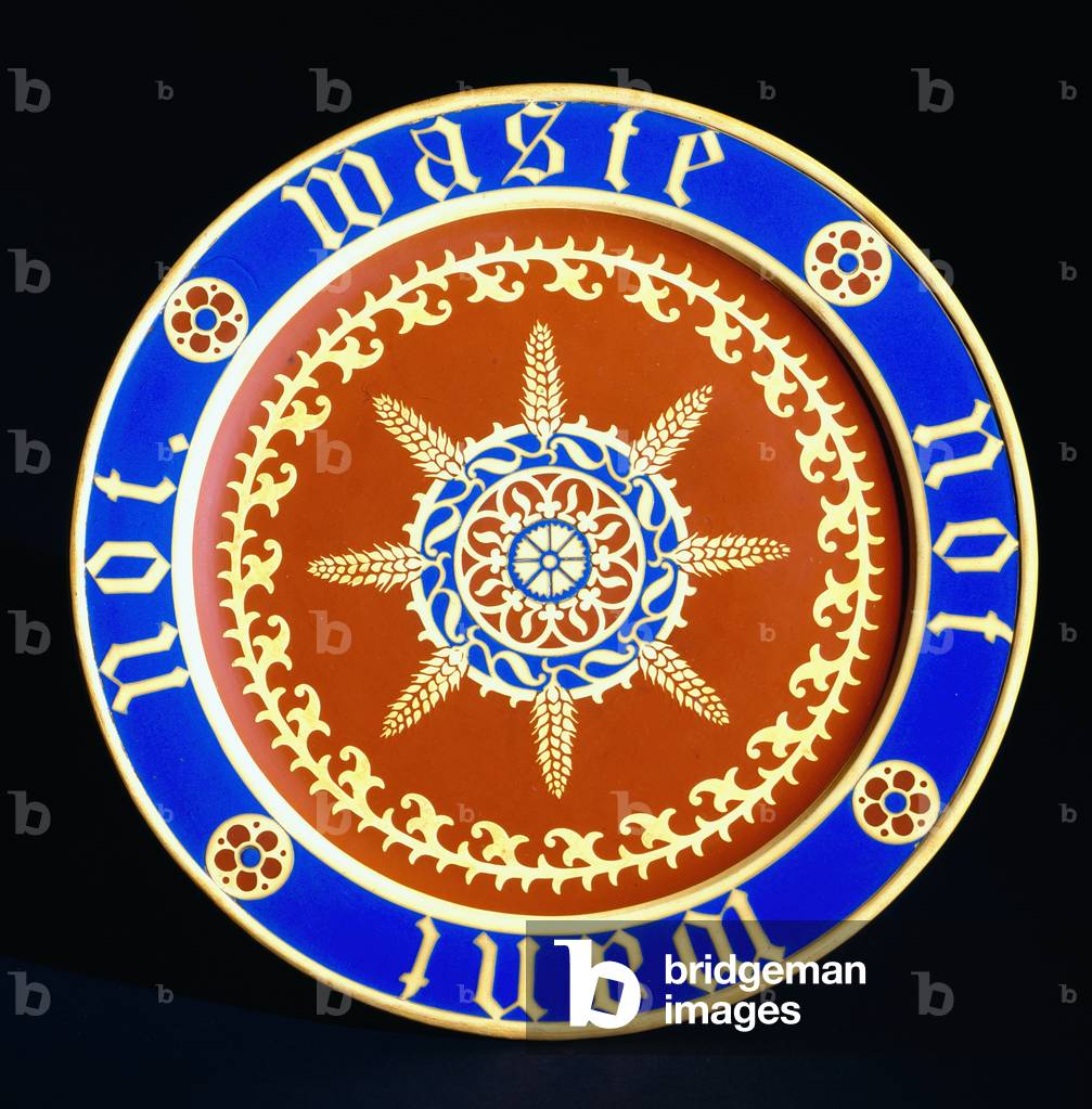 Brotteller, ca. 1849 (Steingut)