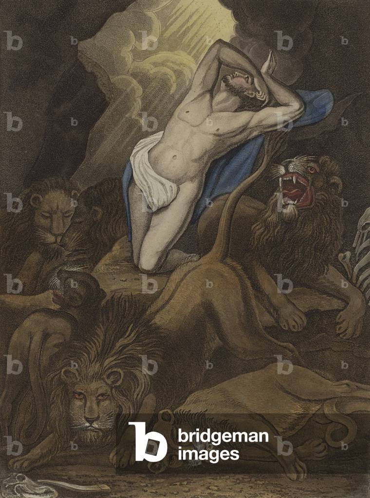 Daniel in der Höhle der Löwen (Radierung)