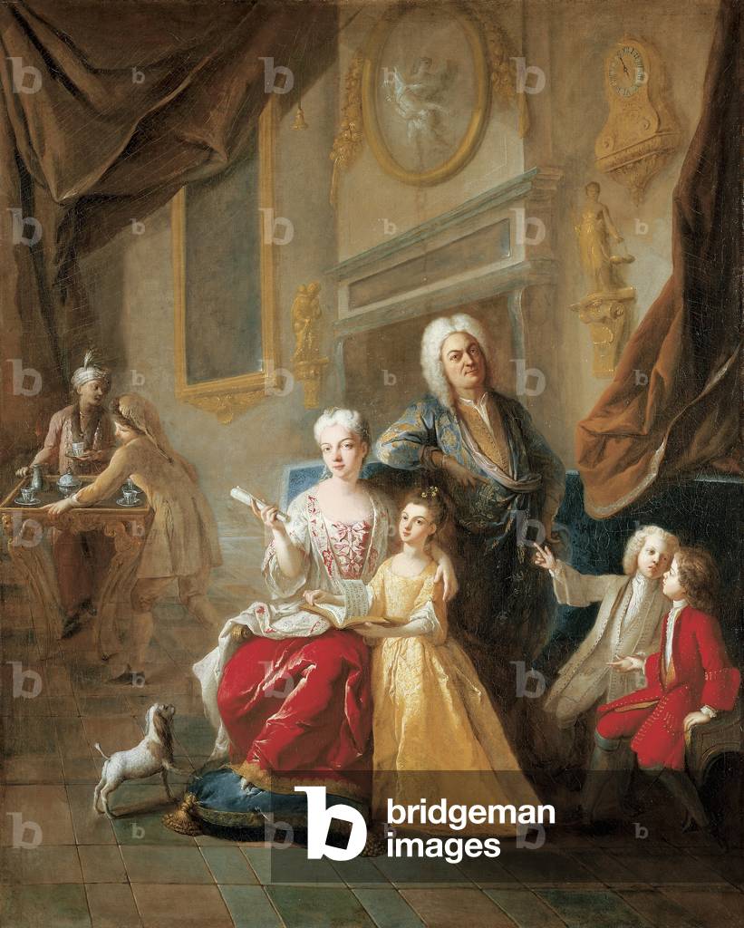 Bild von Gemälde "porträt von einer familie in einem inneren (öl auf leinwand)" von Francois de Troy