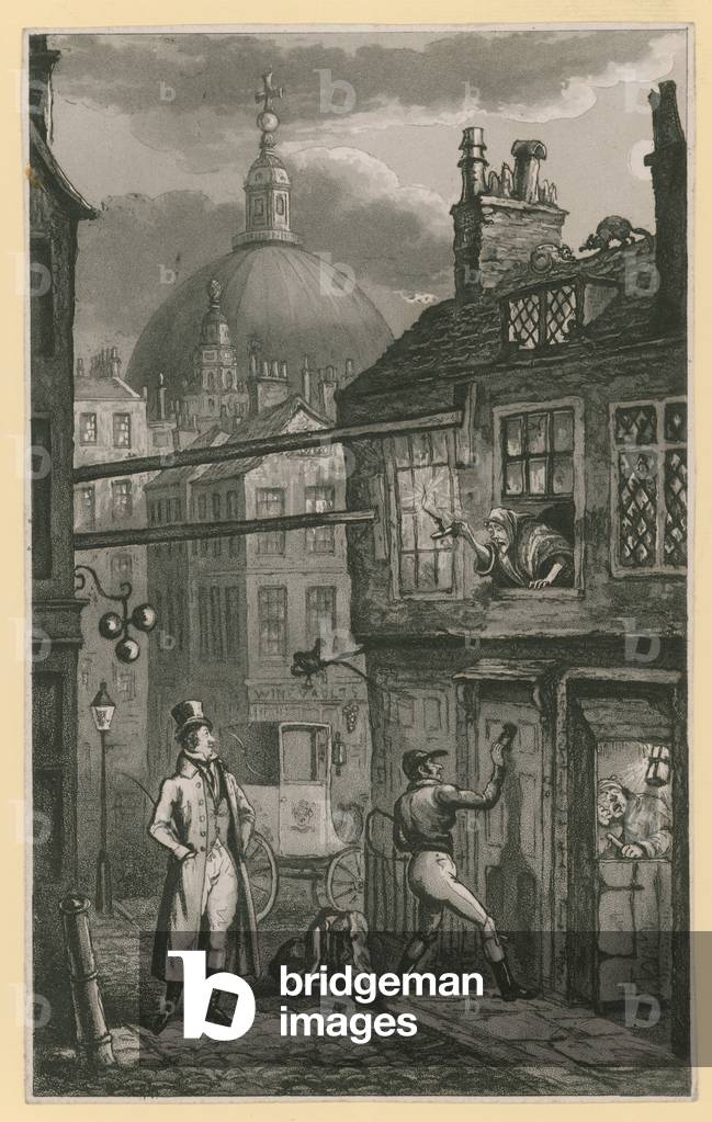 Scène de la vie londonienne (gravure) par English School