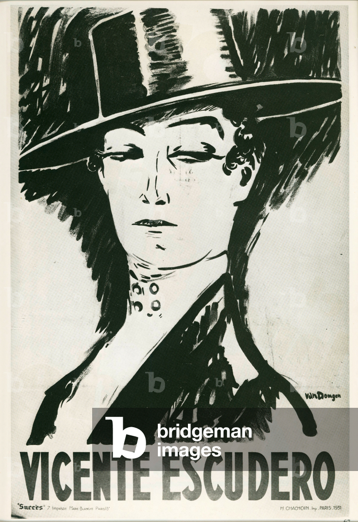 Kees van Dongen : Vincente Escudero ... (lithographie)