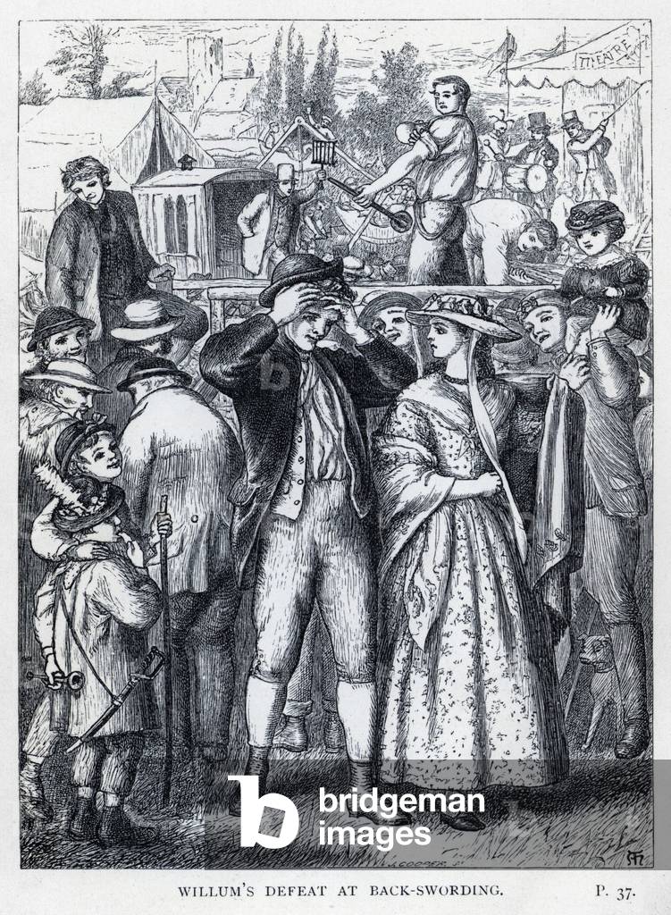 "Abbildung zu Tom Browns Schulzeit (Gravur)" 1801 von Arthur Hughes
