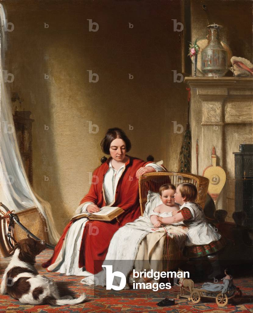 Mrs. Bradford Ripley Alden und ihre Kinder, 1852 (Öl auf Leinwand)