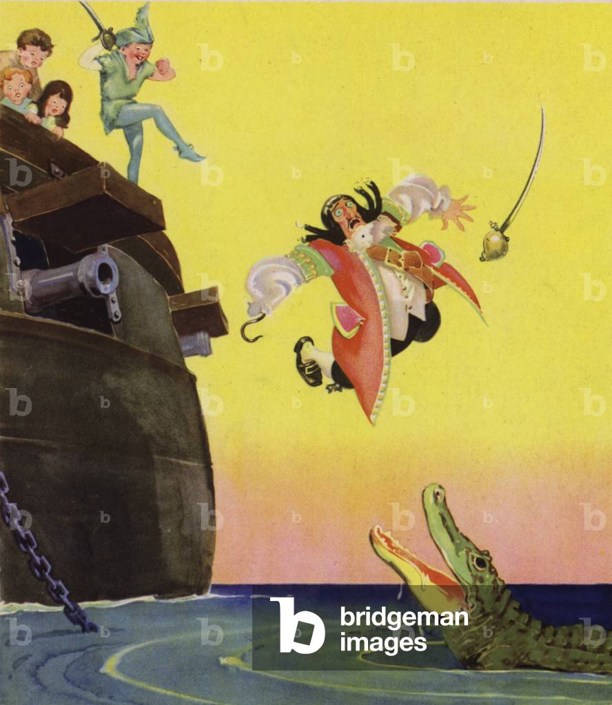 Image de Estampe représentant Illustration pour le livre d'images Peter Pan Story (litho couleur) 1934 par Roy