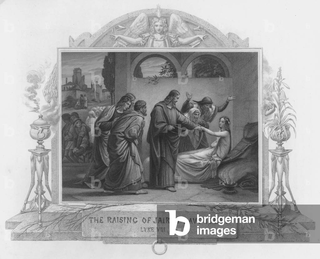 L'innalzamento della figlia di Giairo (incisione)