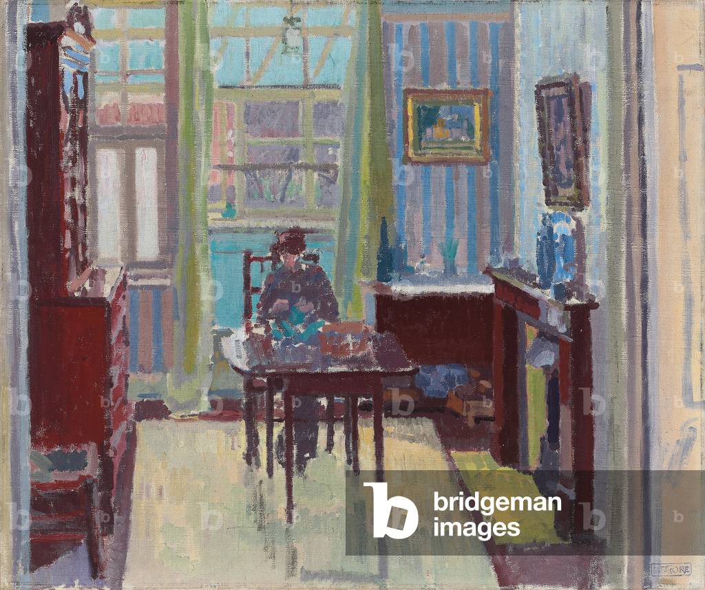 Interno di camera a 6 Cambriano Strada, Richmond, 1914 (olio su tela)