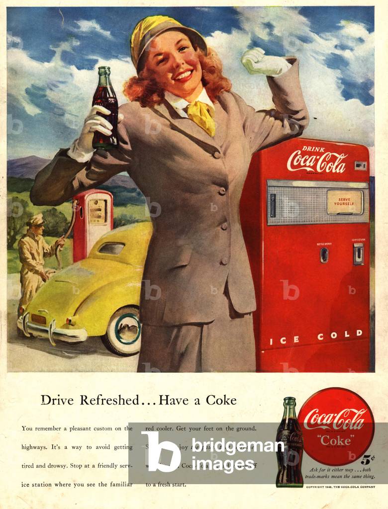 Coca Cola, années 1940 (impression)