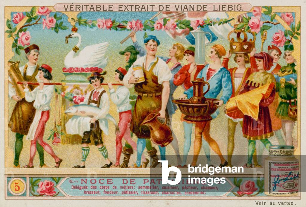 Vertreter aus verschiedenen Handwerk: Winemerchant, Chef, Fisherman, Huntsman, Brewer, Smith, Pastry Chef, Wea