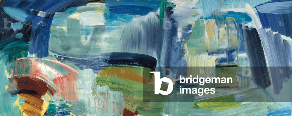 Image of Painting depicting Arched Bridge over a River 1965 by Ivon Hitchens