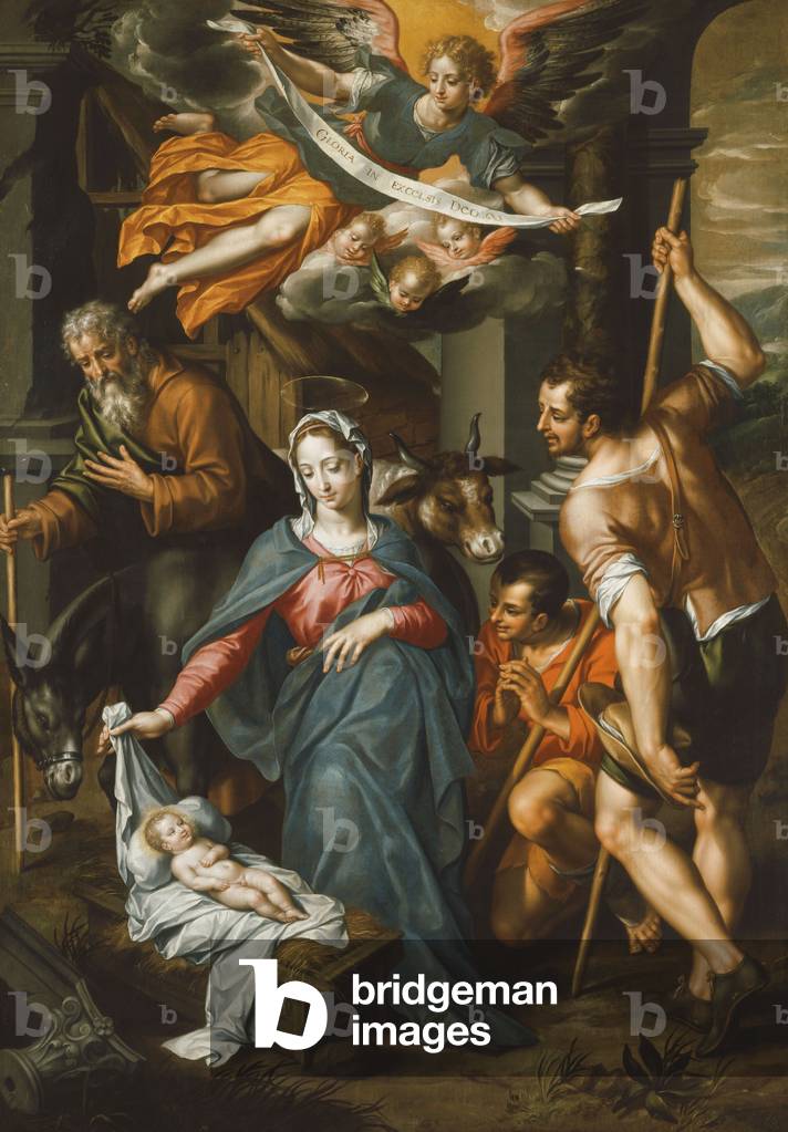 Immagine di Dipinto "l'adorazione dei pastori" di Hendrik de Clerck