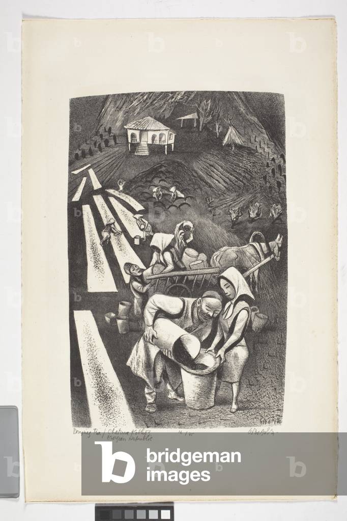 Asciugatura del tè (litografia)