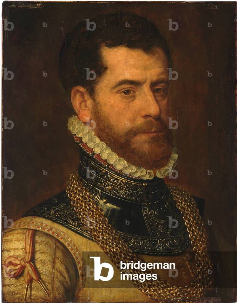 Bild von Gemälde "porträt von einem gentleman" von Frans I Pourbus, b/w