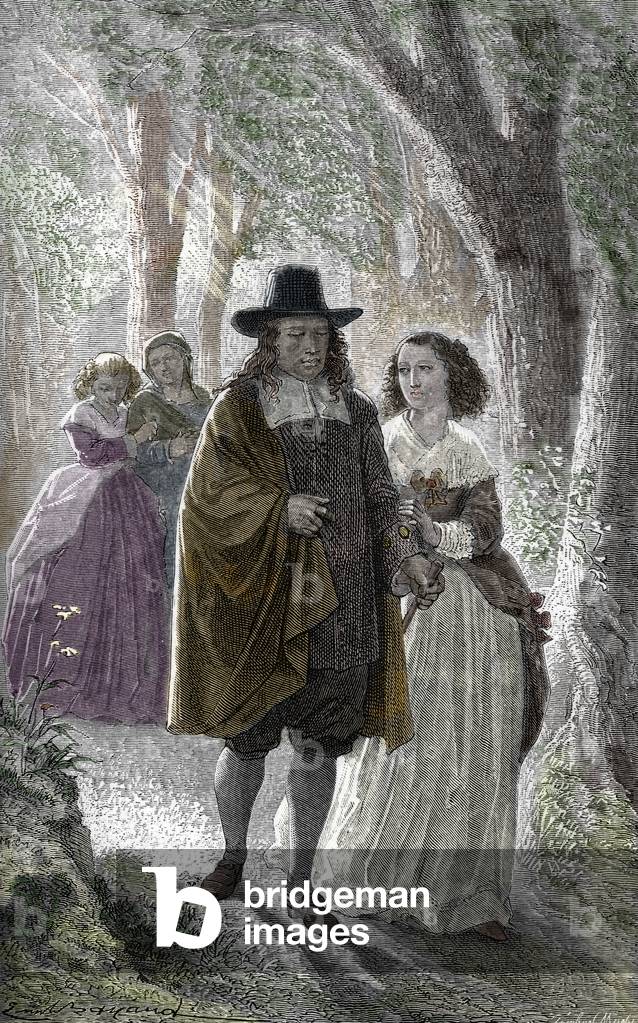 Immagine di Incisione "Ritratto di John Milton" 1880
