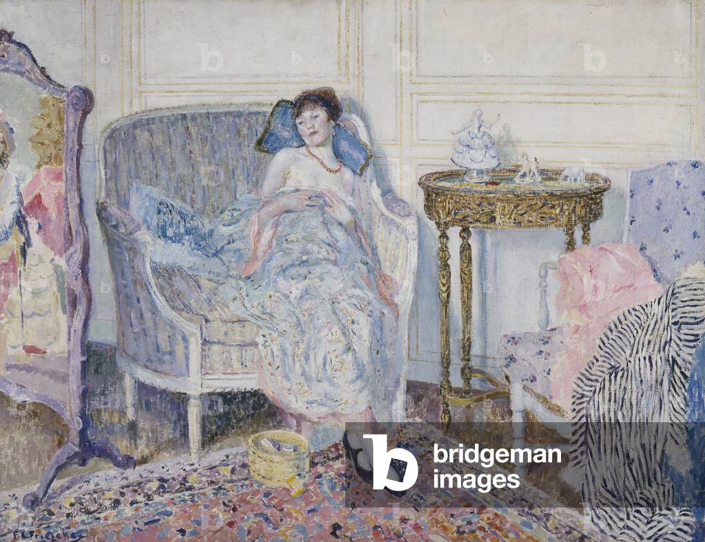 Bild von Gemälde "Im Boudoir" 1914 von Frederick Carl Frieseke