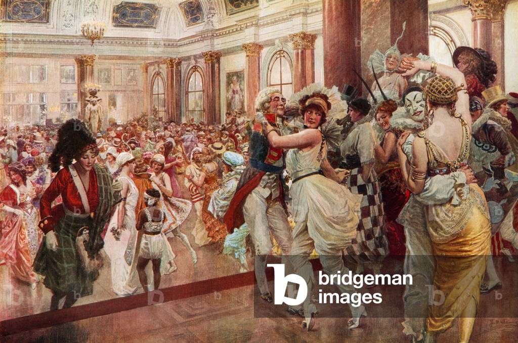 Der berühmte “Midnight Ball” im Savoyen (Farblitho)