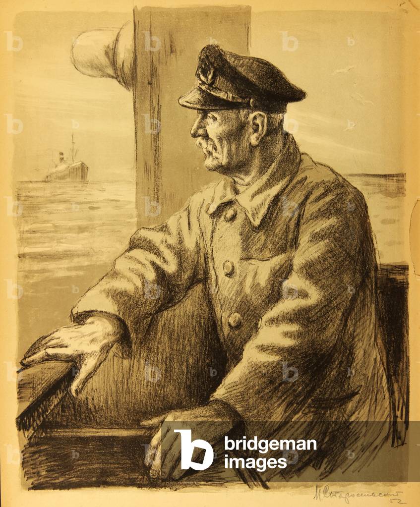 Immagine di Stampa "Il capitano" 1952 di Natalia Gippius