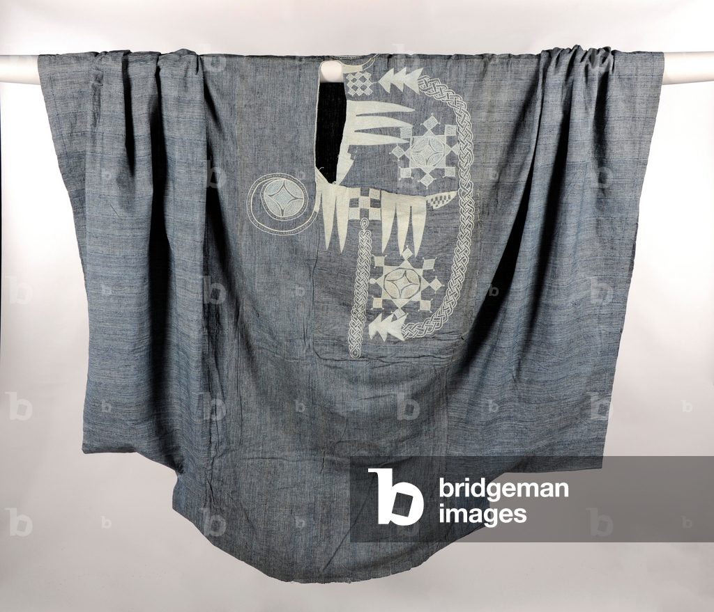 Robe; Riga, c.1860 (cotton, silk, indigo dye)