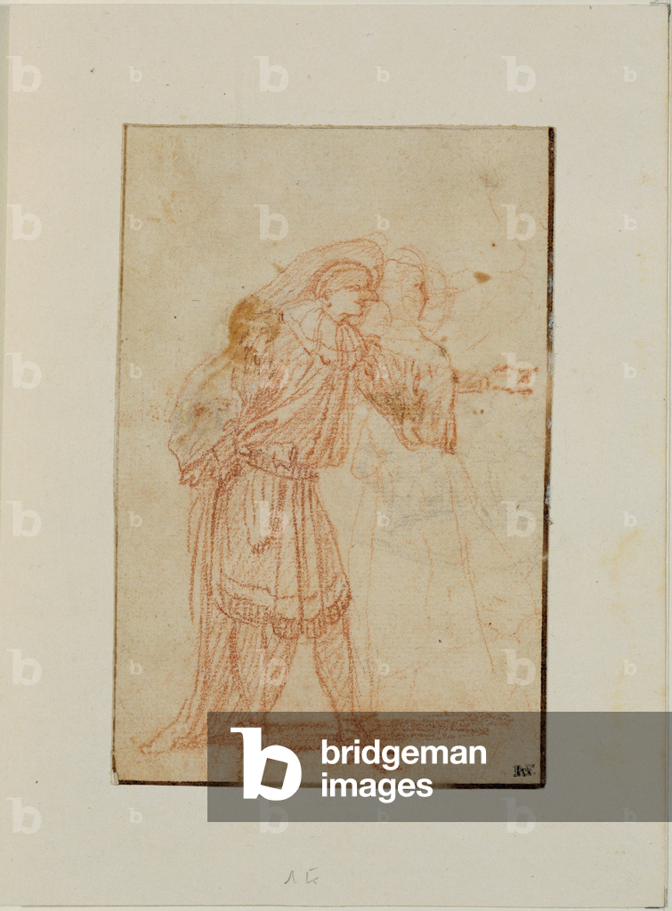 Immagine di Disegno "Il dottore (sanguigna su carta)" di Jean Antoine Watteau