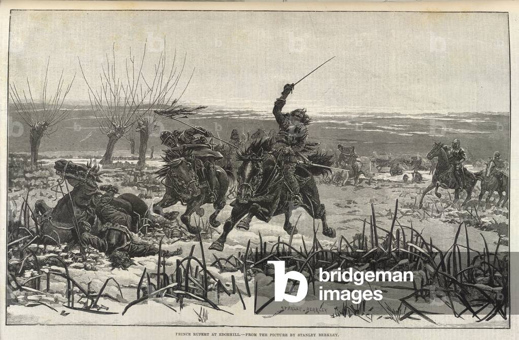 "Principe Rupert a Edgehill", b/w