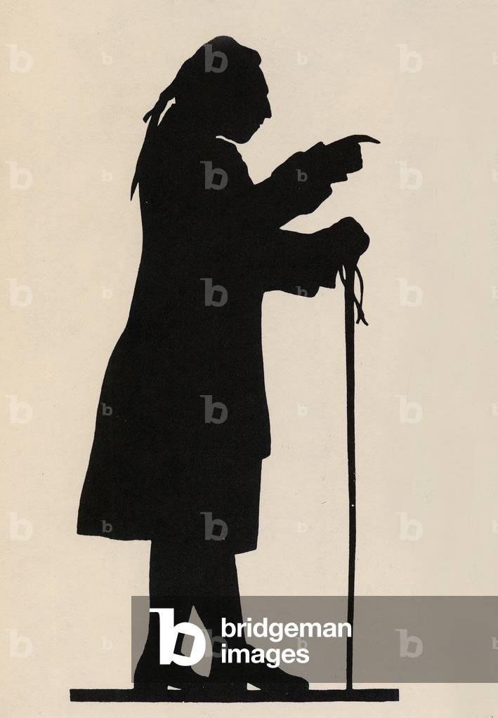 Silhouette di Immanuel Kant, XVIII secolo (stampa)