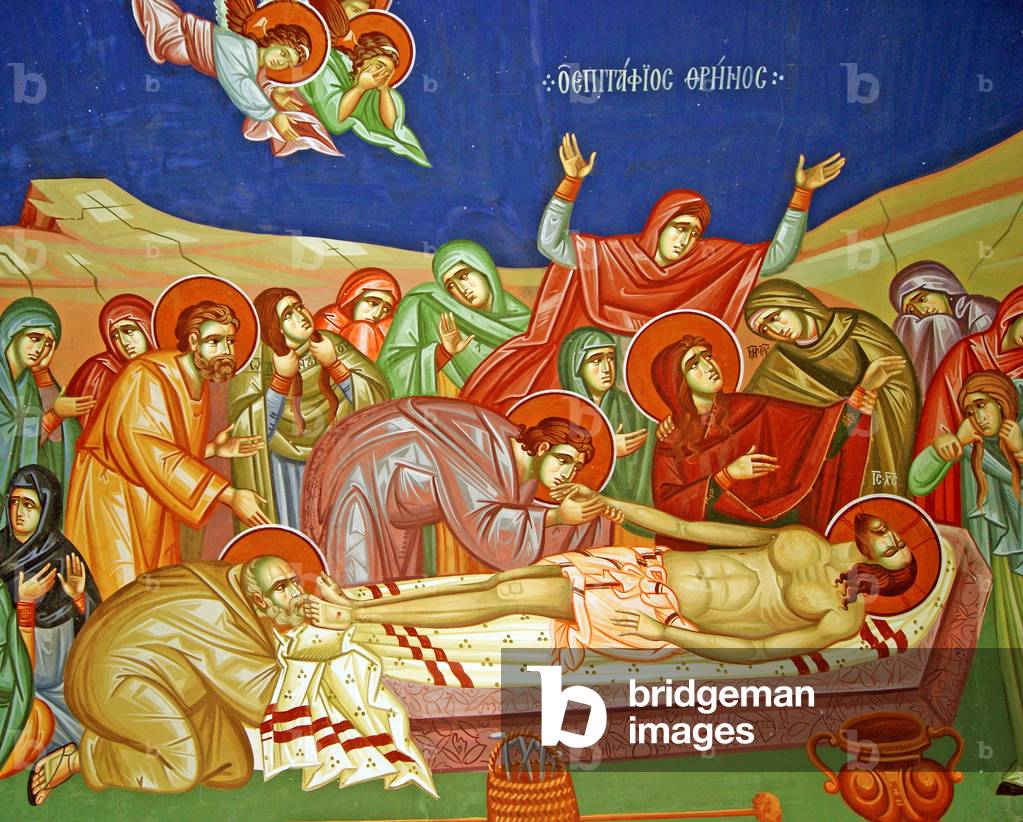 Immagine di Affresco "avvolgendo il corpo di cristo Cipro (affresco)" di Cypriot