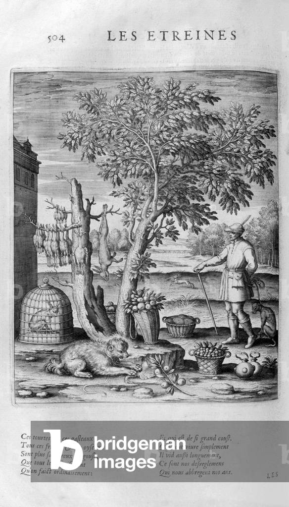 Les Etrennes (new year gifts from hunting and growing food), 1615 (engraving)