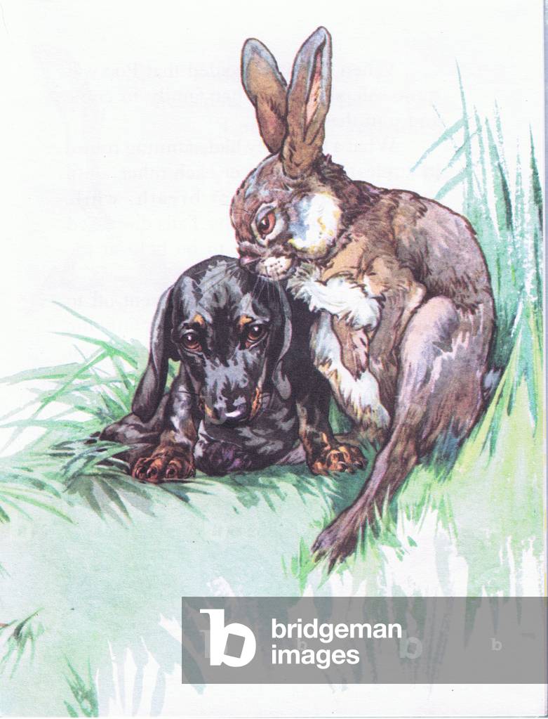 Pindi Poo e Ma Rabbit, illustrazione da 'Pindi Poo', 1957 (color lito)