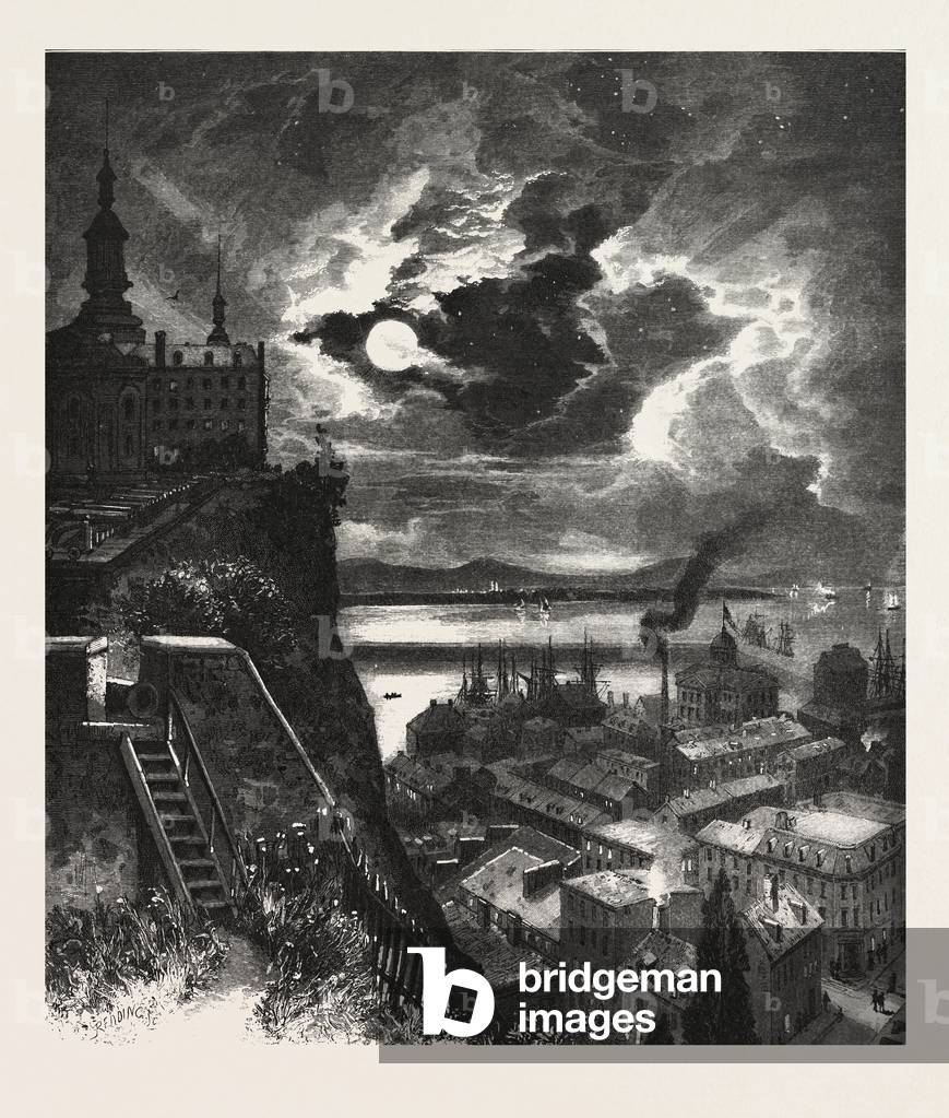 Bild von Gravur "Quebec", b/w