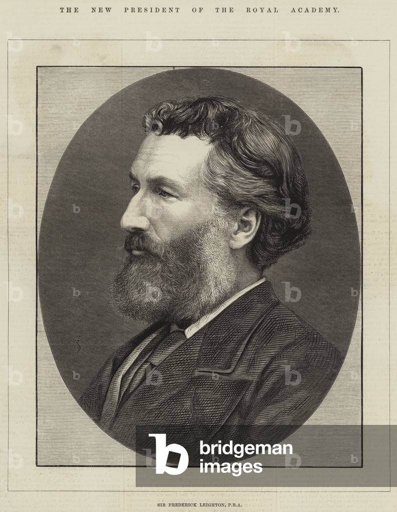 il nuovo presidente della Royal Academy, Sir Frederick Leighton, PRA (incisione)