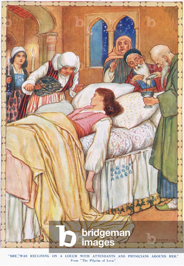 "Sie liegte auf der Couch mit Begleitern und Ärzten um sie herum" von Arthur A. Dixon