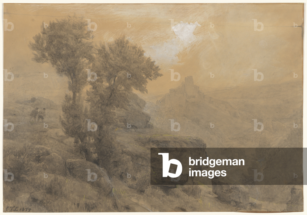 Immagine di Disegno "Paesaggio montano «Caratteristiche della Svizzera della Franconia»" 1879 di Carl Friedric