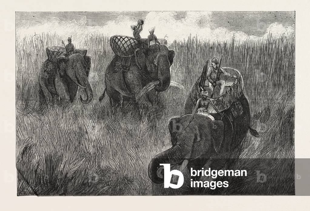 Vita in India: Viaggiare in Birmania, incisione 1876