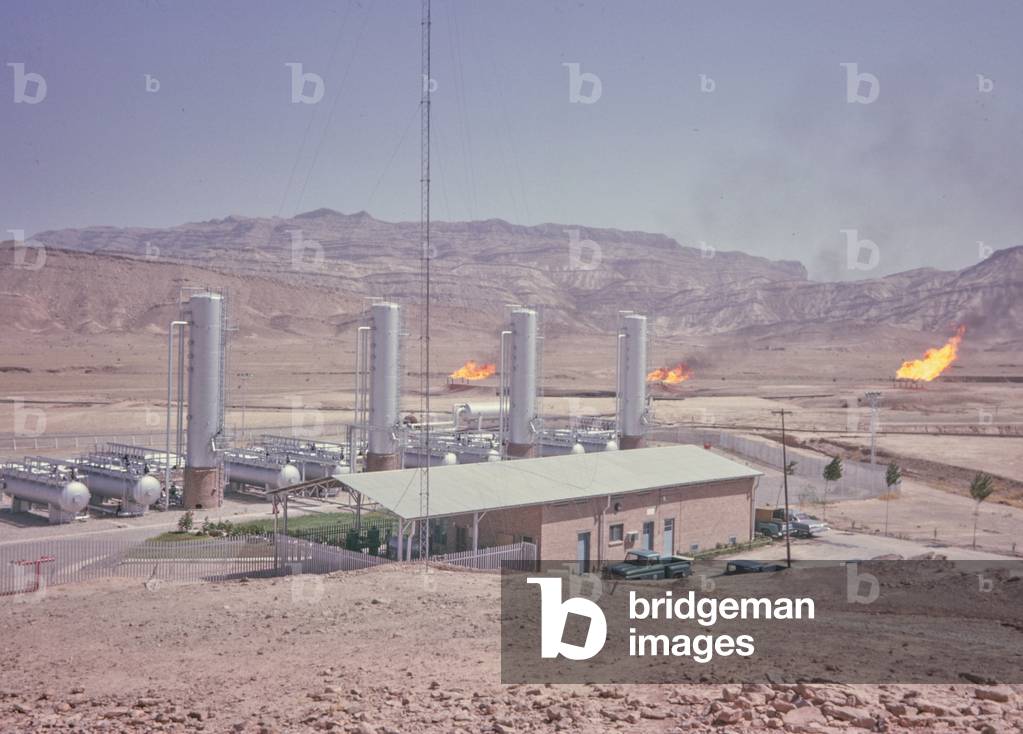 Unità di produzione petrolifera Gach Sakan, Iran, 1970 (foto)