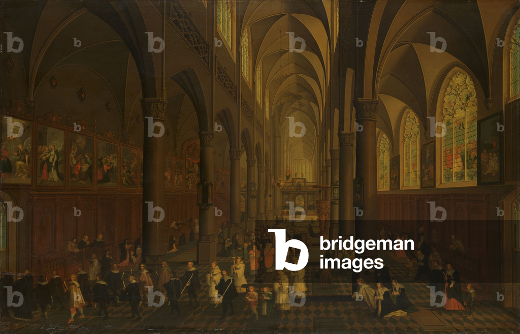 Interno della chiesa domenicana, 1636 (olio su tavola)